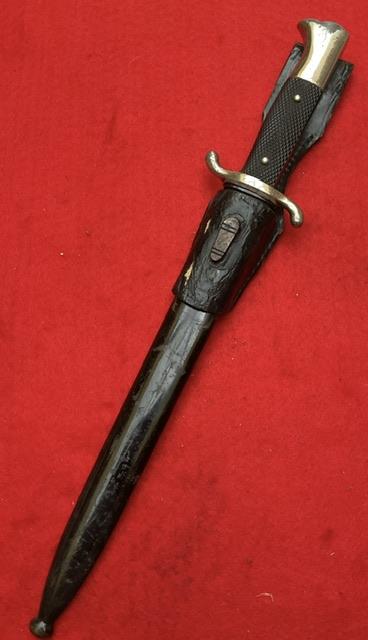 German saw back fire bayonet.